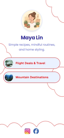 Bio link page theme preview 1