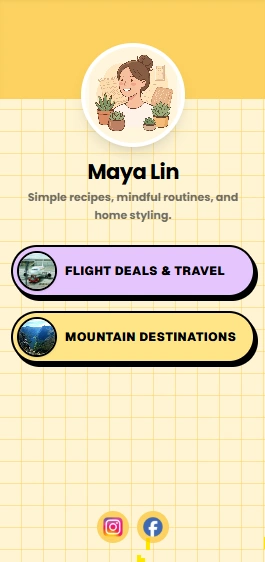 Bio link page theme preview 4